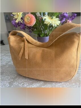 Margot New York Brown Suede Hobo Bag
